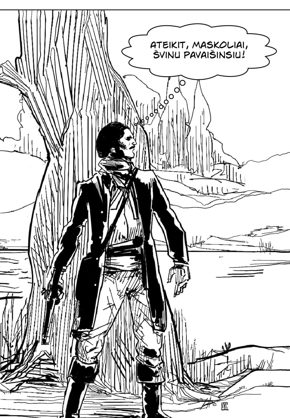 Ignotas Domeika istorinis lietuviškas komiksas