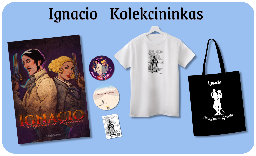 Ignacio nuotykiai ir keliones komiksas